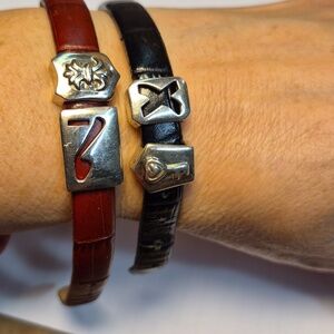 Prerogatives.QVC.925.Leather Bracelets